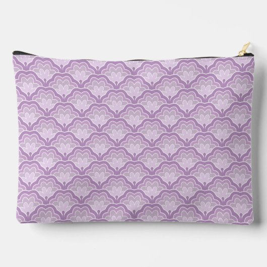 Personalized Monogram Soft Purple Floral Pattern Etui (Achterkant)