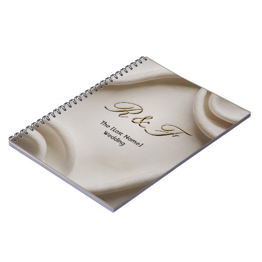 Personalized Monogram Suite | Luxe Linen Wedding Notitieboek (Linkerzijde)