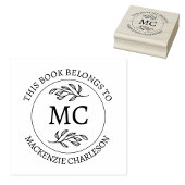 Personalized Monogram This Book Belongs To Rubberstempel
