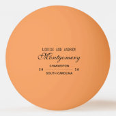 Personalized Monogram Wedding  Pingpongbal (Voorkant)