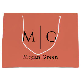 Personalized Monogram with Name Terracotta Groot Cadeauzakje