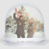 Personalized Monogram Wreath Christmas Photo Sneeuwbol (Voorkant)