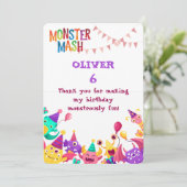 Personalized Monster Thank You Card – Crocodile & Bedankkaart (Staand voorkant)