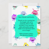 Personalized Monster Thank You Card – Crocodile & Bedankkaart (Achterkant)