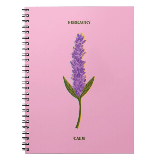 Personalized Monthly Serenity Journal Minimalist  Notitieboek (Voorkant)
