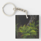 Personalized Moody Woodlands Minimal Men's Name Sleutelhanger (Voorkant)