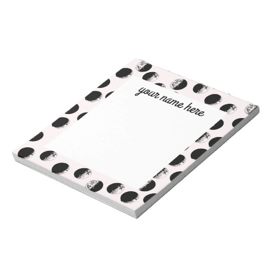 Personalized Moon fase notepad Notitieblok (Linkerzijde)