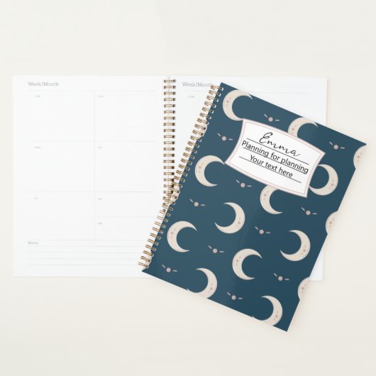 Personalized Moon Pattern Planner 8.5x11 (Display)
