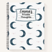 Personalized Moon Pattern Spiral Notebook 8.5x11 Notitieboek (Voorkant)