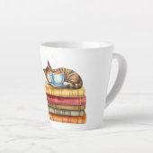 Personalized Morning Coffee Cat Ritual Cozy Latte Mok (Rechterhoek)