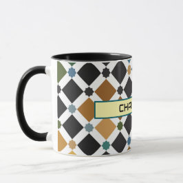 Personalized Moroccan Zellige Pattern Mug – Custom Mok