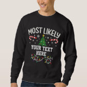 Personalized Most Likely to Christmas  Trui (Voorkant)