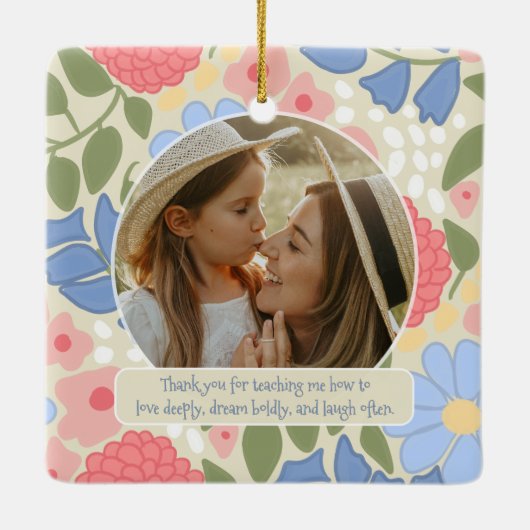 Personalized Mother-Daughter Keepsake Ornament (Achterkant)