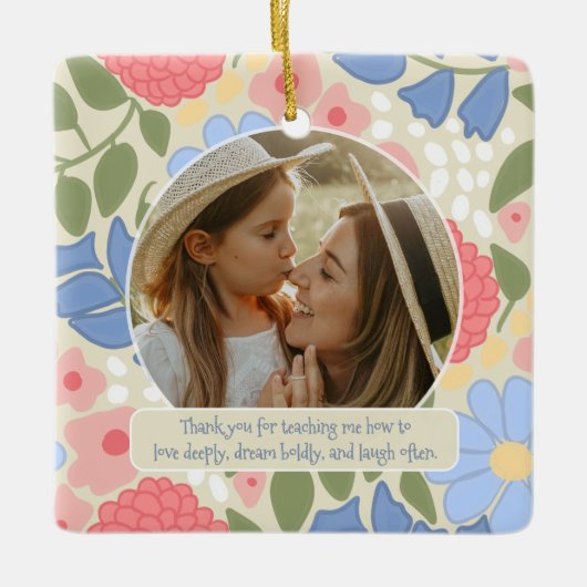 Personalized Mother-Daughter Keepsake Ornament  (Voorkant)