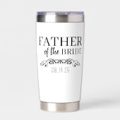 Personalized Mother of the Bride Custom Tumbler,  Geïsoleerde Drinkbeker (Voorkant)