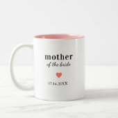Personalized Mother of the Bride Tweekleurige Koffiemok (Links)