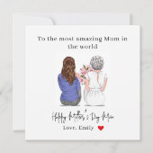 Personalized Mother’s Day Card From Daughter Feestdagenkaart (Voorkant)