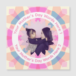 Personalized Mother’s Day Pink Star Mom Photo Card