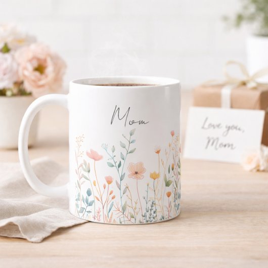 Personalized Mother’s Day Wildflower Mom Koffiemok