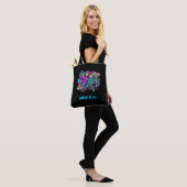 Personalized Mother & Son Graffiti Art Black Tote Bag (Op model)