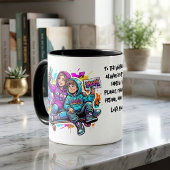 Personalized Mother & Son Graffiti Art Coffee Mug Mok