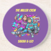 Personalized Mother & Son Graffiti Coaster Zandsteen Onderzetter (Voorkant)