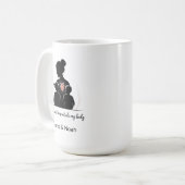 Personalized Motherhood Silhouette–Custom Mom Gift Koffiemok (Voorkant links)