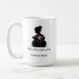 Personalized Motherhood Silhouette–Custom Mom Gift Koffiemok