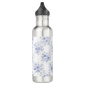 Personalized Mothers Day Blue Flowers Floral Waterfles (Rechts)