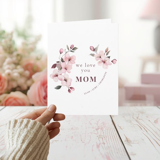 Personalized Mothers Day Card for Mom Kaart