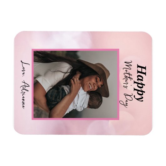 Personalized Mother's Day Custom Photo Magneet (Horizontaal)