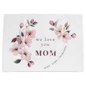 Personalized Mothers Day Gift Bag for Mom Groot Cadeauzakje (Voorkant)