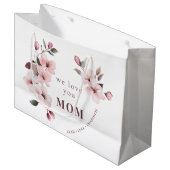 Personalized Mothers Day Gift Bag for Mom Groot Cadeauzakje (Voorkant Gekanteld)