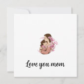 Personalized Mother's Day Mom's Hug Flat Card (Achterkant)