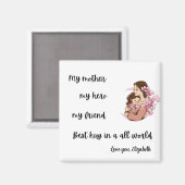 Personalized Mother's Day Mom's Hug Magnet (Voorkant / Achterkant)