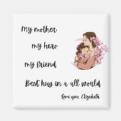 Personalized Mother's Day Mom's Hug Magnet (Voorkant)