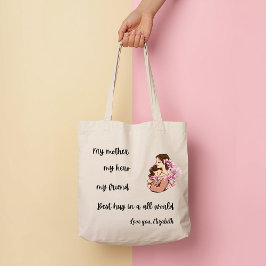 Personalized Mother's Day Mom's Hug Tote Bag