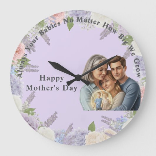 personalized mother's day photo  grote klok (Voorkant)