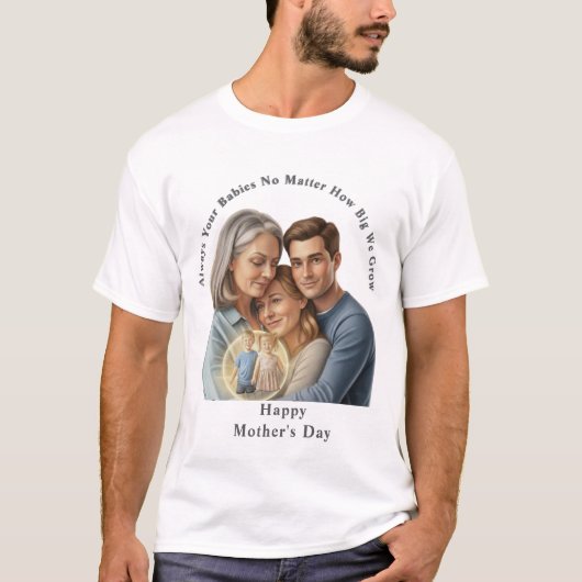 personalized mother's day photo  t-shirt (Voorkant)