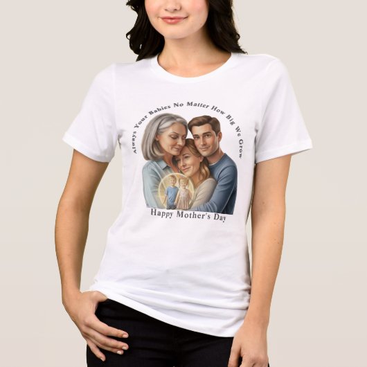 personalized mother's day photo Tri-Blend shirt (Voorkant)