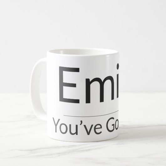 Personalized Motivational Mug – Custom Name & Affi Koffiemok (Voorkant links)