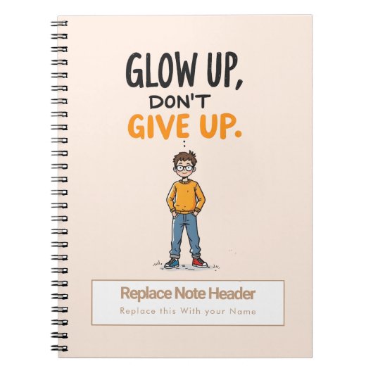 Personalized Motivational Notebook Notitieboek (Voorkant)