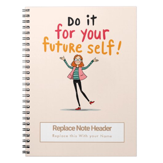 Personalized Motivational Notebook Notitieboek (Voorkant)