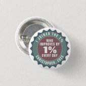 Personalized Motivational One Percent Influencer Ronde Button 3,2 Cm (Voorkant /achterkant)