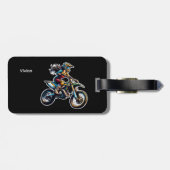 Personalized Motocross Luggage Tag Bagagelabel (Achterkant horizontaal)