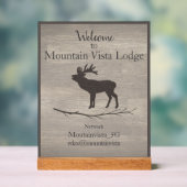 Personalized Mountain Lodge Guest WiFi Sign Acryl Bord (Neutraal)