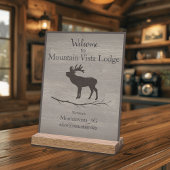 Personalized Mountain Lodge Guest WiFi Sign Acryl Bord