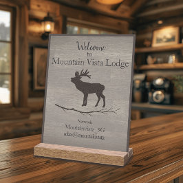 Personalized Mountain Lodge Guest WiFi Sign Acryl Bord