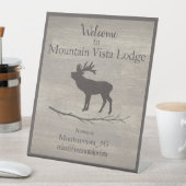 Personalized Mountain Lodge Guest WiFi Sign Reclamebord Met Voetstuk (Insitu)