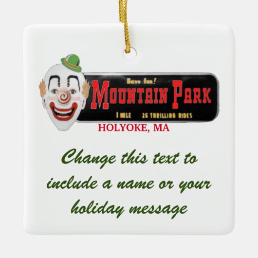 Personalized Mountain Park Holyoke MA Keramisch Ornament (Voorkant)
